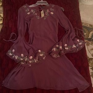 brand new American Eagle Outfitters dress with flower embroidery size xs